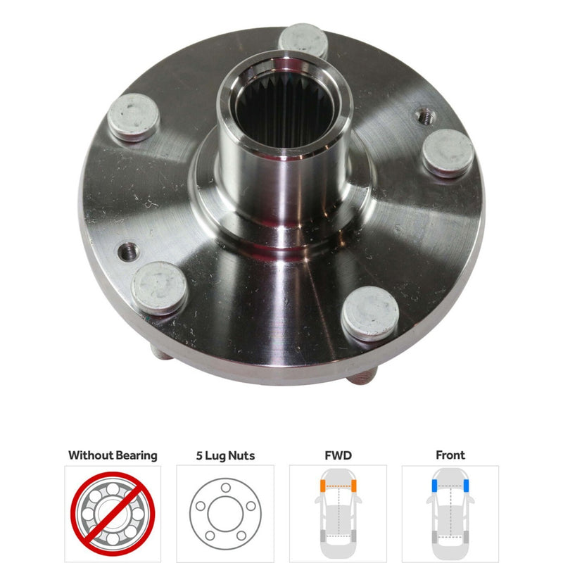 DURAFORCE Wheel Hub Kit For 14-2018 Kia Forte Front Left & Right with Bearing