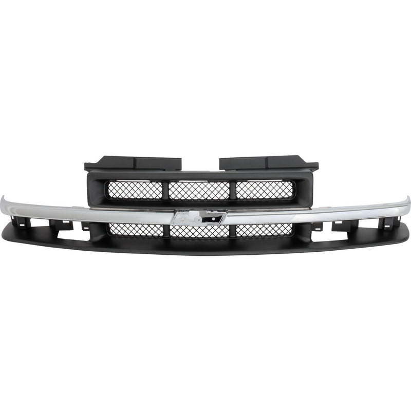 DURAFORCE Grille Assembly For 98-04 Chevy S10 98-05 Blazer Paintable Shell and mesh Insert
