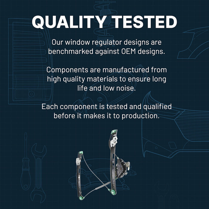 DURAFORCE Power Window Regulator For 2002-2007 Mitsubishi Lancer Front Driver Side