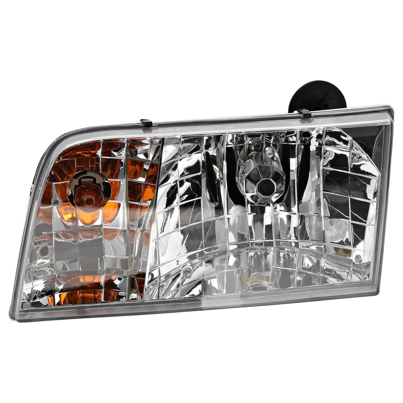 DURAFORCE Left & Right Side Headlights For Ford Crown Victoria 1998-2011 Halogen w/ Bulb/s