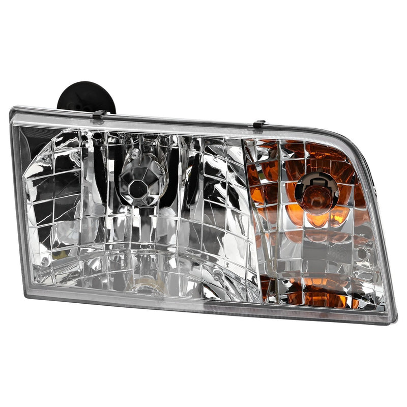 DURAFORCE Left & Right Side Headlights For Ford Crown Victoria 1998-2011 Halogen w/ Bulb/s