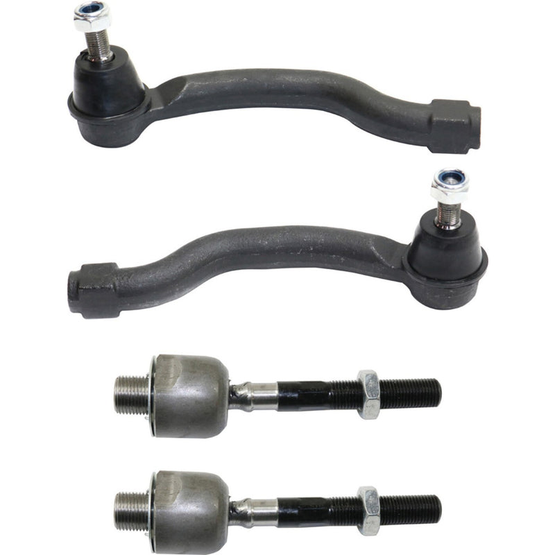 DURAFORCE Front Inner and Outer Tie Rod End For 2009-2014 Acura TSX Left & Right Set of 4