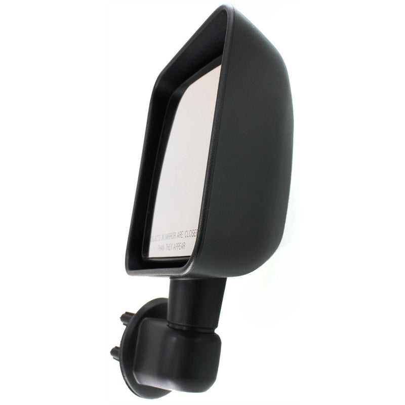 DURAFORCE Mirror For 2007-2010 Jeep Wrangler (JK) Right Manual Folding Textured Black