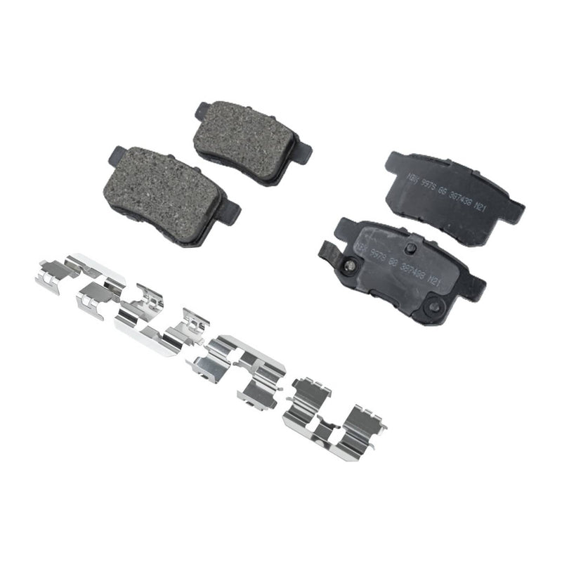 DURAFORCE Front and Rear Brake Disc and Pad Kit For 2008-10 Honda Accord Ceramic