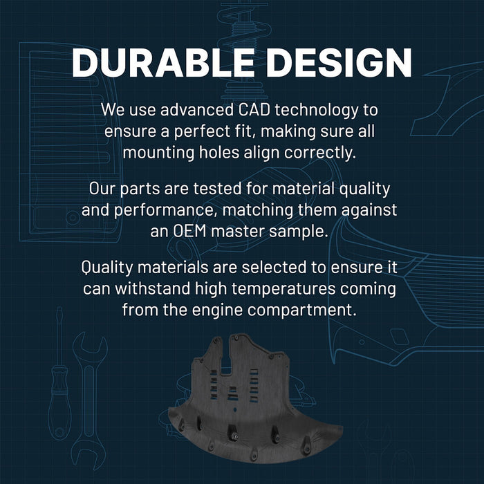 DURAFORCE Engine Splash Shields Front for Chevy 84860715 Chevrolet Tahoe GMC Yukon XL