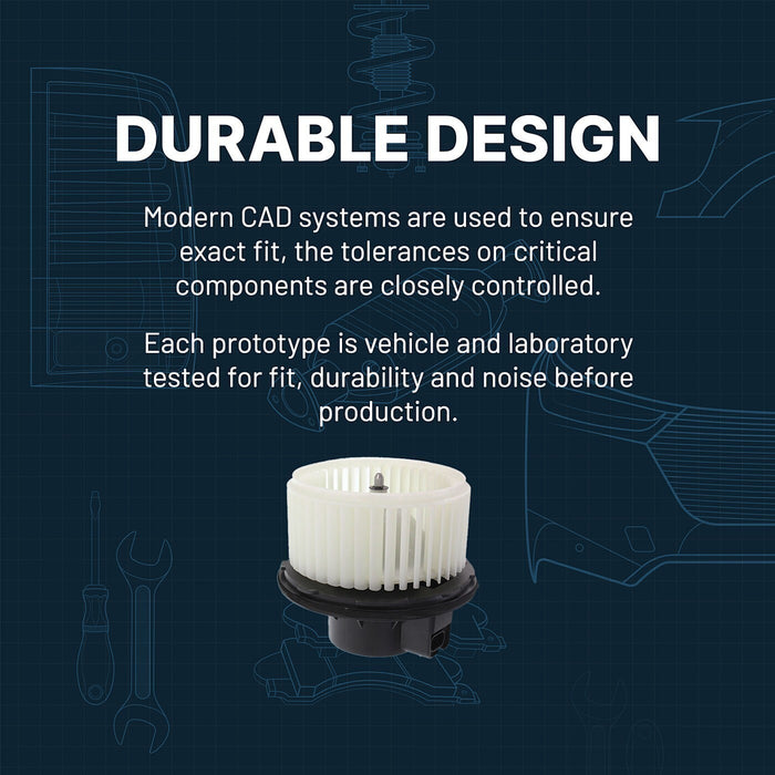 DURAFORCE Heater Blower Motor For 1980-1991 Volkswagen Vanagon 1977-1984 Rabbit With Wheel