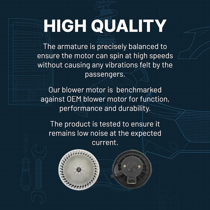 DURAFORCE Heater Blower Motor For 1980-1991 Volkswagen Vanagon 1977-1984 Rabbit With Wheel