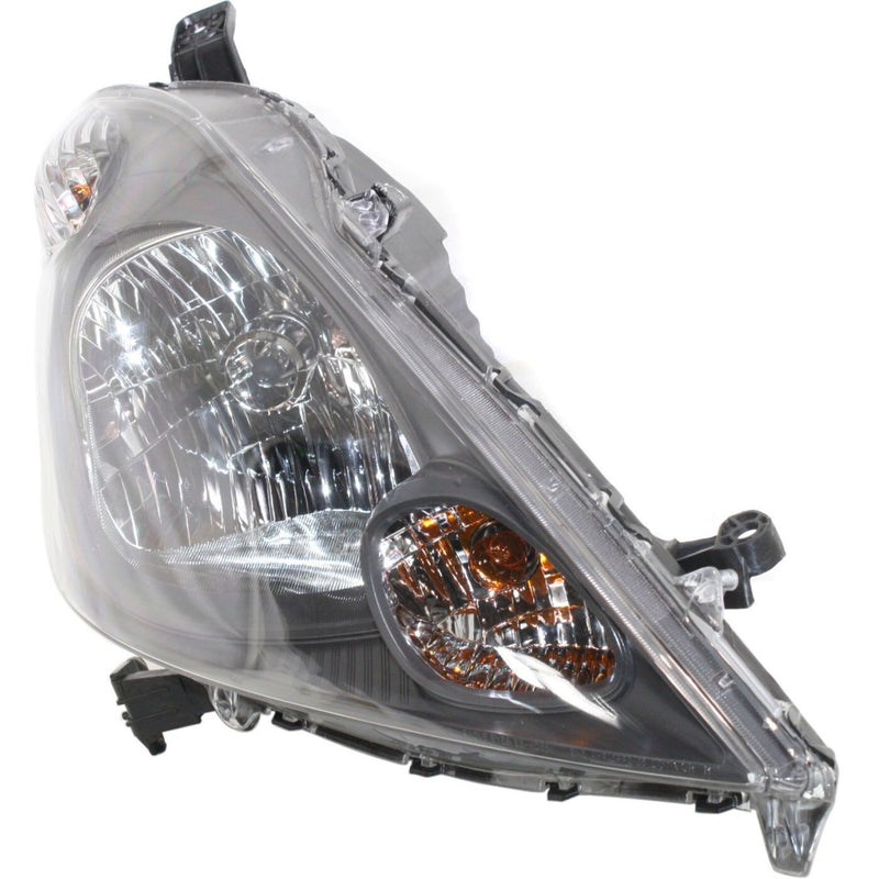 DURAFORCE Left & Right Side Headlights For Honda Fit 2009-2014 Halogen w/ Bulbs Base DX LX
