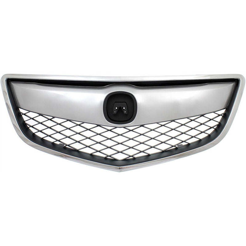 DURAFORCE Grille For 2013-2015 Acura RDX Chrome Shell with Painted Black Insert