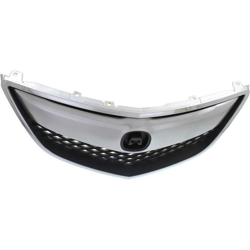 DURAFORCE Grille For 2013-2015 Acura RDX Chrome Shell with Painted Black Insert