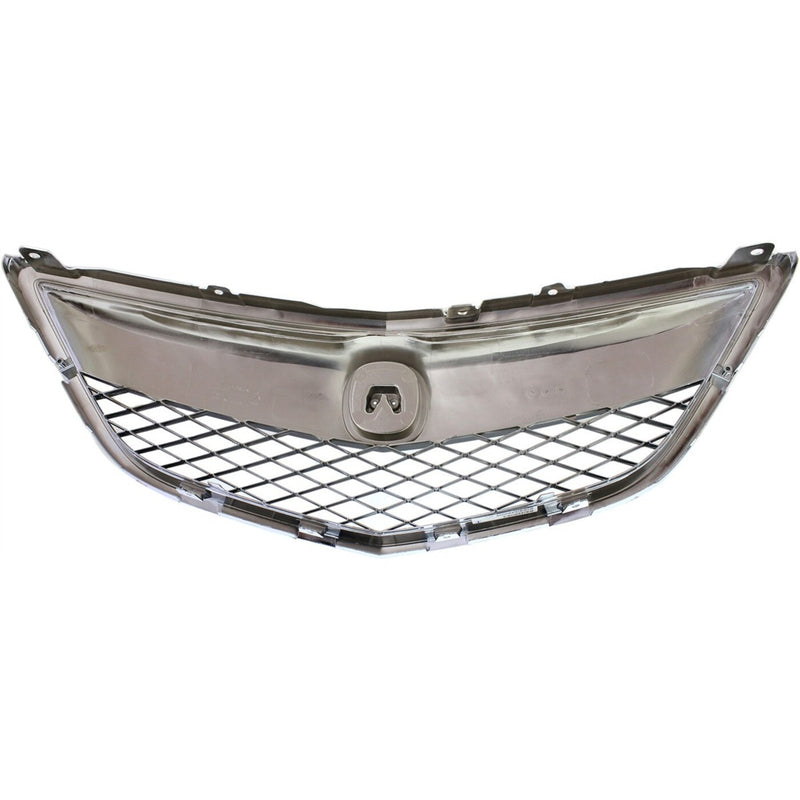 DURAFORCE Grille For 2013-2015 Acura RDX Chrome Shell with Painted Black Insert