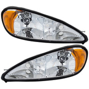 DURAFORCE Headlight Set For 99-2005 Pontiac Grand Am Driver & Passenger Side w/ bulb
