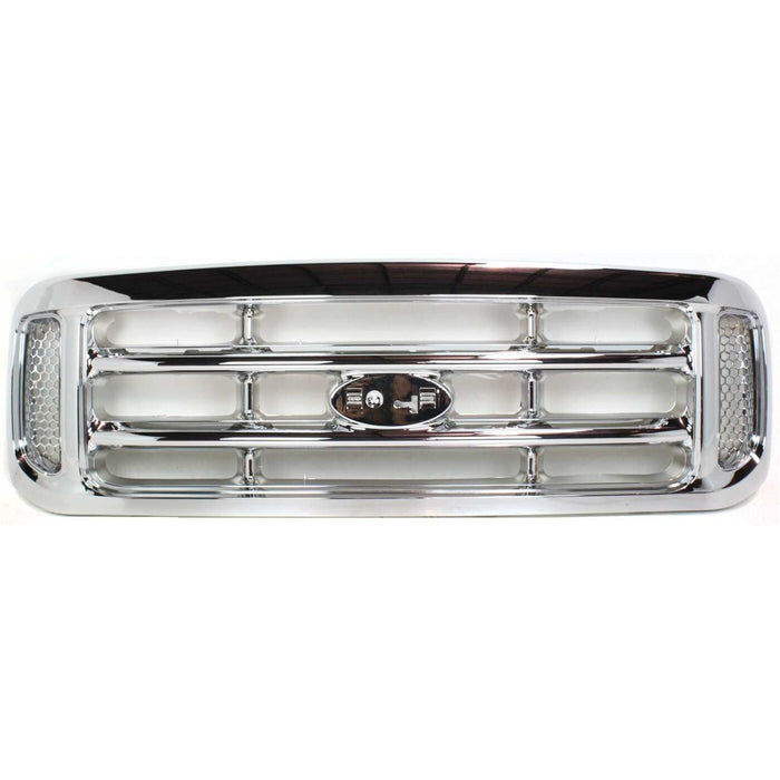 DURAFORCE Grille For 99-2004 Ford F-250 Super Duty F-350 Super Duty Chrome Plastic