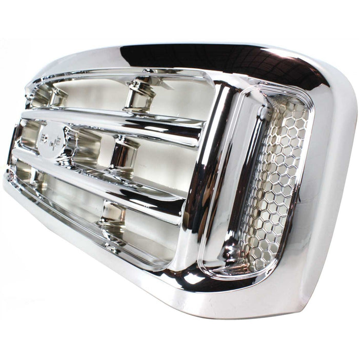 DURAFORCE Grille For 99-2004 Ford F-250 Super Duty F-350 Super Duty Chrome Plastic
