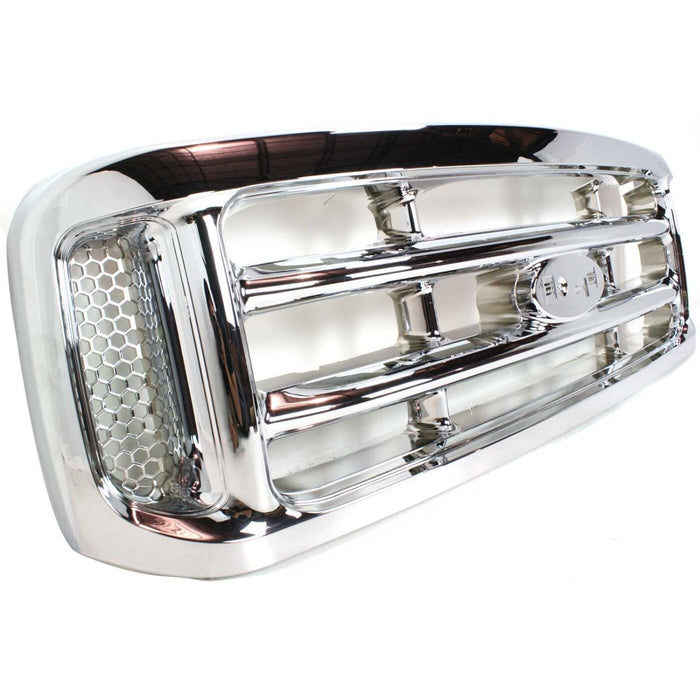 DURAFORCE Grille For 99-2004 Ford F-250 Super Duty F-350 Super Duty Chrome Plastic