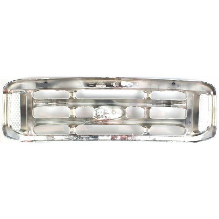 DURAFORCE Grille For 99-2004 Ford F-250 Super Duty F-350 Super Duty Chrome Plastic
