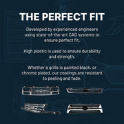 DURAFORCE Grille For 1988-1993 GMC C1500 C2500 C3500 92-93 C1500 Suburban Yukon Chrome