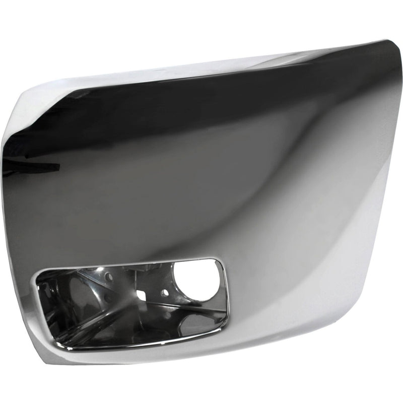 DURAFORCE Bumper End Caps Set For 07-13 Chevy Silverado 1500 with Fog Light Hole Chrome