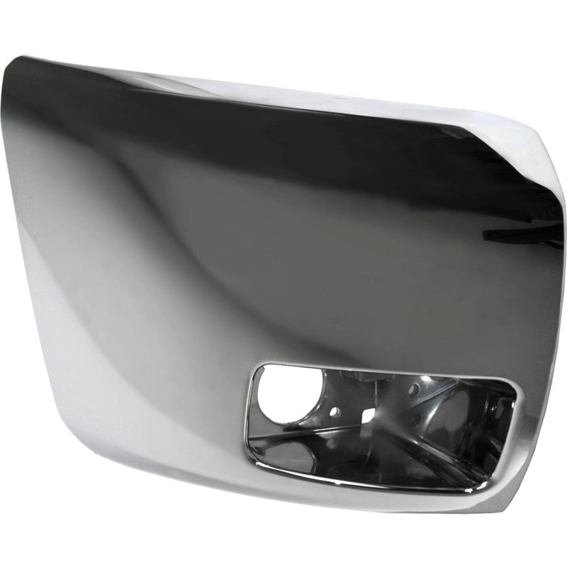 DURAFORCE Bumper End Caps Set For 07-13 Chevy Silverado 1500 with Fog Light Hole Chrome