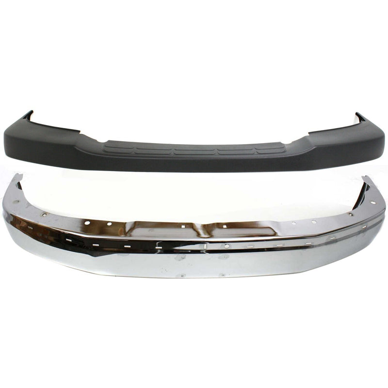 DURAFORCE Bumper Kit For 03-21 Chevy Express 2500 3500 Front Chrome with Bumper Cover