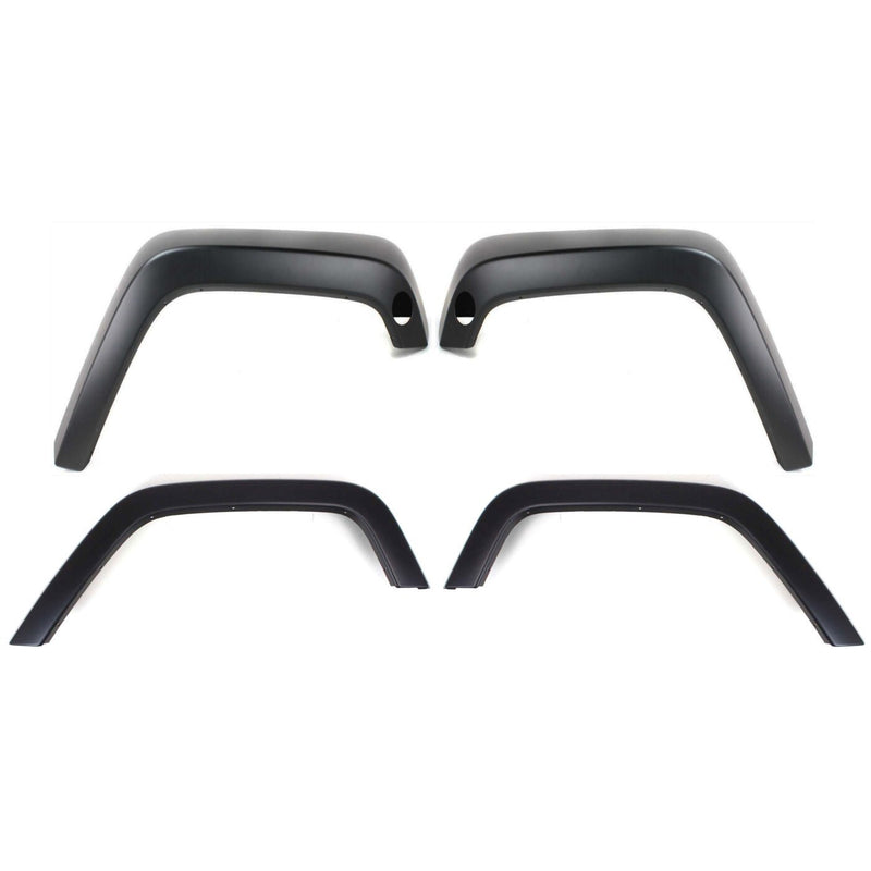 DURAFORCE Fender Flares For 2007-2017 Jeep Wrangler Set of 4 Front and Rear Primed