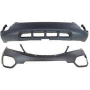 DURAFORCE New Bumper Covers Fascias Set of 2 Front Upper for Kia Sorento 2011-2013 Pair