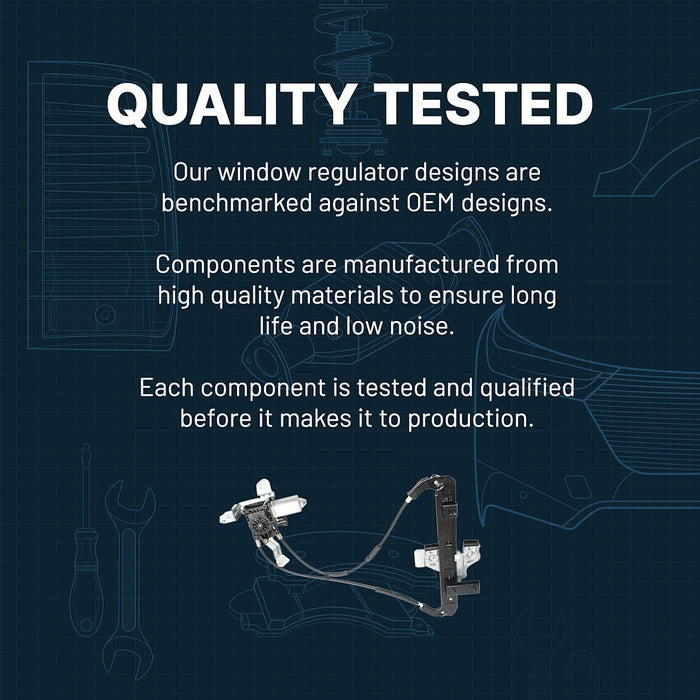 DURAFORCE Power Window Regulator For 2002-2006 Acura RSX Front Left with Motor 72250S6MA02