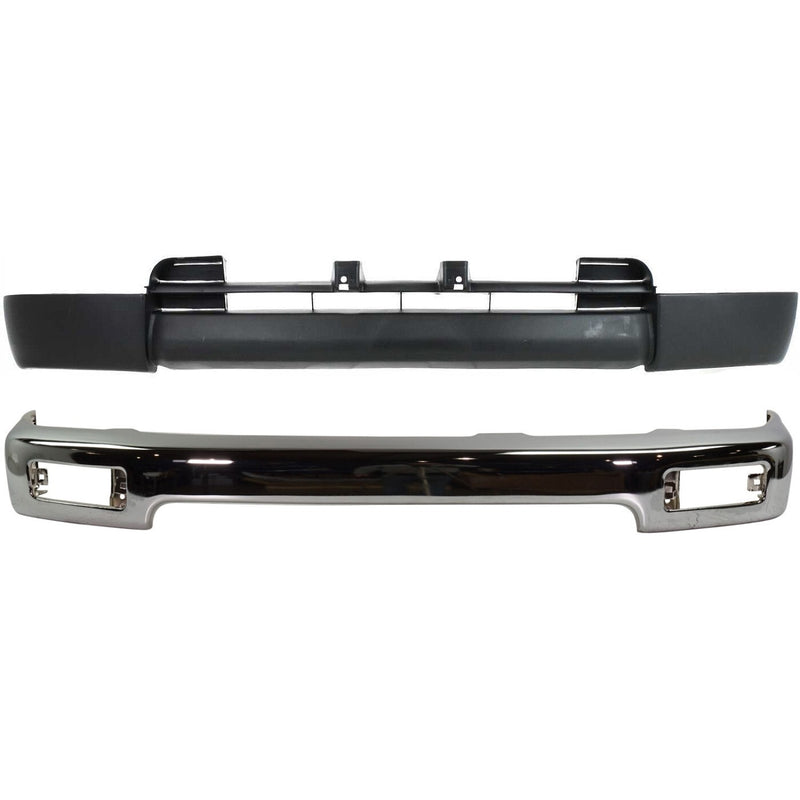 DURAFORCE Bumper For 1996-1998 Toyota 4Runner Front Chrome Steel with Valance