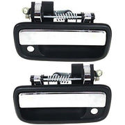 DURAFORCE Chrome & Black Outside Exterior Door Handle Left/Right Pair Set for Tacoma Truck