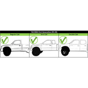 DURAFORCE Chrome & Black Outside Exterior Door Handle Left/Right Pair Set for Tacoma Truck
