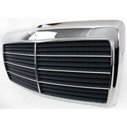DURAFORCE Grille For 86-93 Mercedes Benz 300E 90-93 300D Chrome Shell w/ Gray Insert