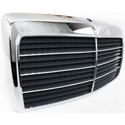 DURAFORCE Grille For 86-93 Mercedes Benz 300E 90-93 300D Chrome Shell w/ Gray Insert