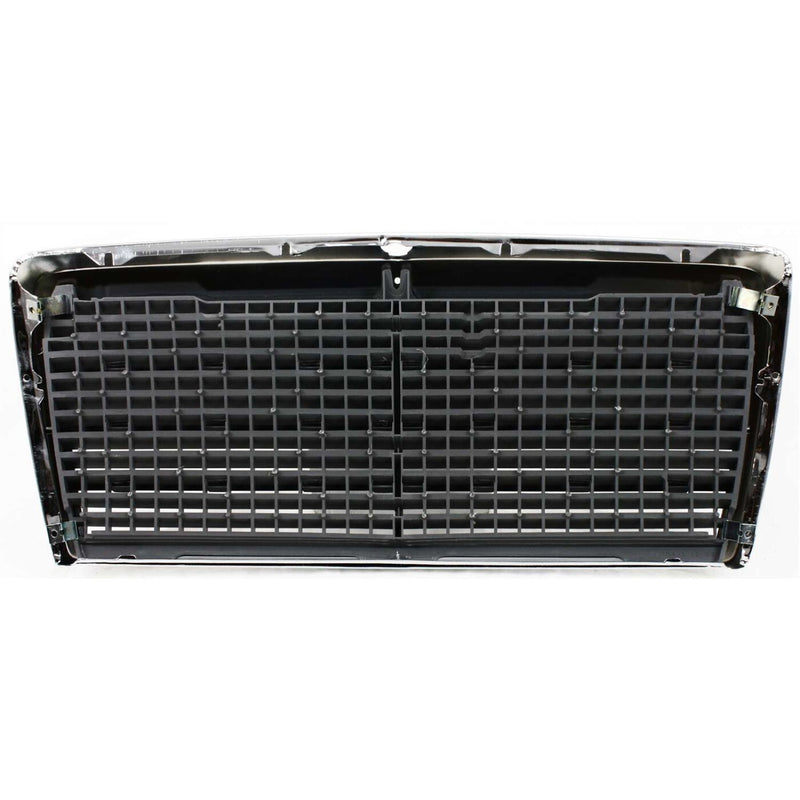 DURAFORCE Grille For 86-93 Mercedes Benz 300E 90-93 300D Chrome Shell w/ Gray Insert