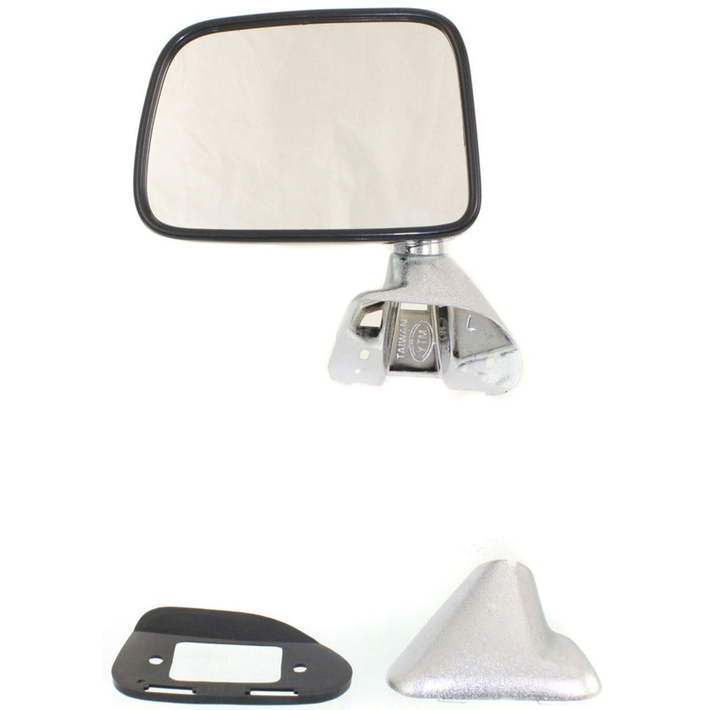 DURAFORCE Manual Side View Mirrors Chrome Pair Set for 87-88 Toyota Pickup Truck 4Runner