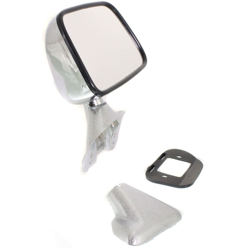 DURAFORCE Manual Side View Mirrors Chrome Pair Set for 87-88 Toyota Pickup Truck 4Runner