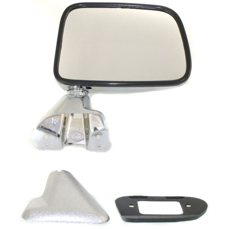 DURAFORCE Manual Side View Mirrors Chrome Pair Set for 87-88 Toyota Pickup Truck 4Runner