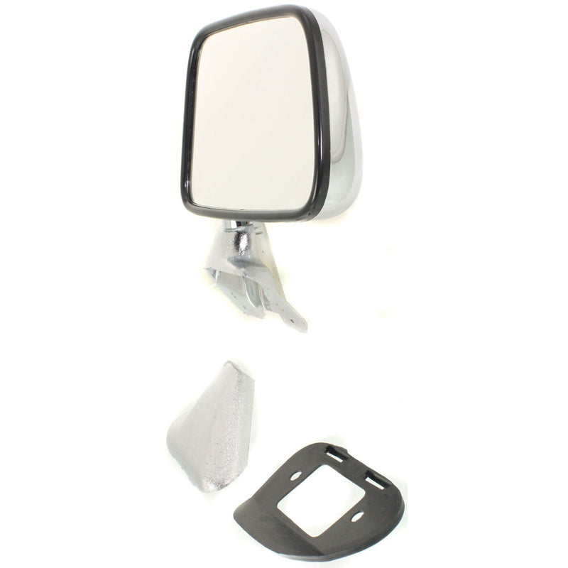DURAFORCE Manual Side View Mirrors Chrome Pair Set for 87-88 Toyota Pickup Truck 4Runner