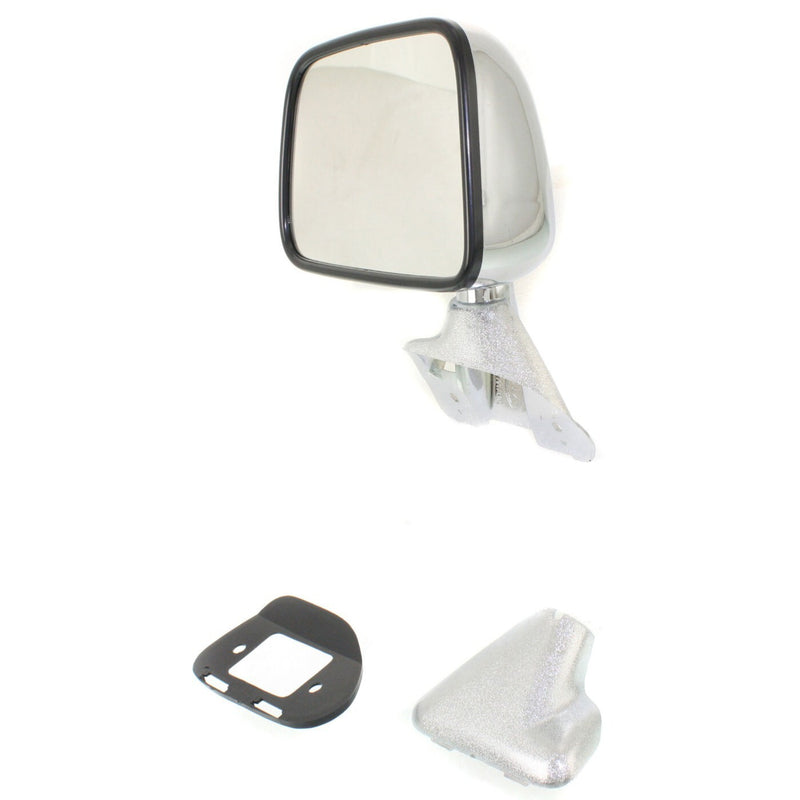 DURAFORCE Manual Side View Mirrors Chrome Pair Set for 87-88 Toyota Pickup Truck 4Runner