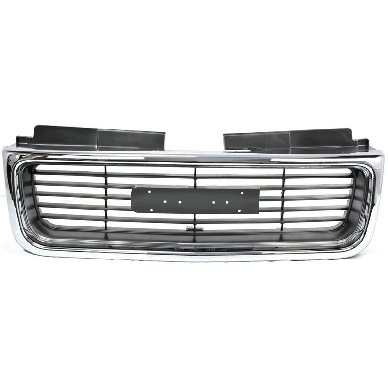 DURAFORCE Grille For 98-2004 GMC Sonoma 98-2001 Jimmy Chrome Shell w/ Gray Insert Plastic