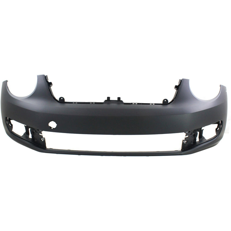 DURAFORCE Front Bumper Cover For 2012-2019 Volkswagen Beetle Primed With Fog Lamp Holes