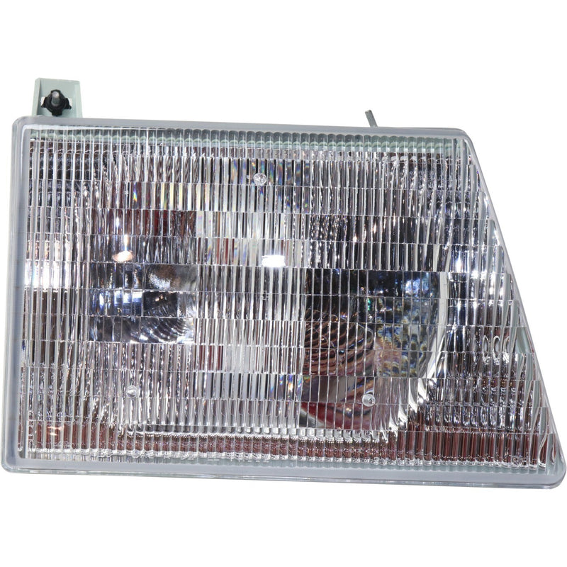DURAFORCE Left & Right Side Headlights For Ford E-350 Econoline 1992-1996 Halogen w/ Bulbs