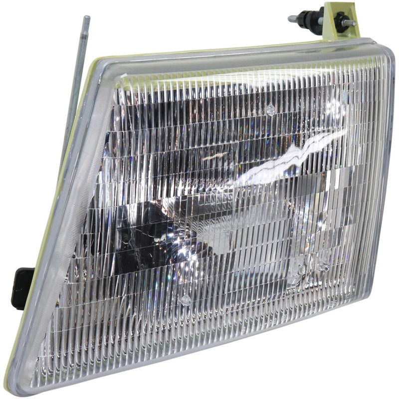 DURAFORCE Left & Right Side Headlights For Ford E-350 Econoline 1992-1996 Halogen w/ Bulbs