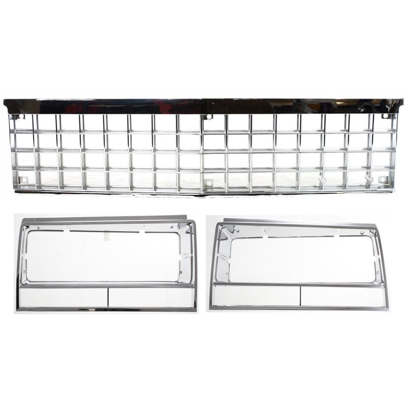 DURAFORCE Grille and Headlight Door Kit For 1982-1987 Chevrolet El Camino 1982-1983 Malibu