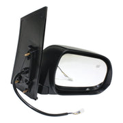 DURAFORCE Mirror Power Heated Smooth Black Passenger Side Right RH for 11-12 Toyota Sienna