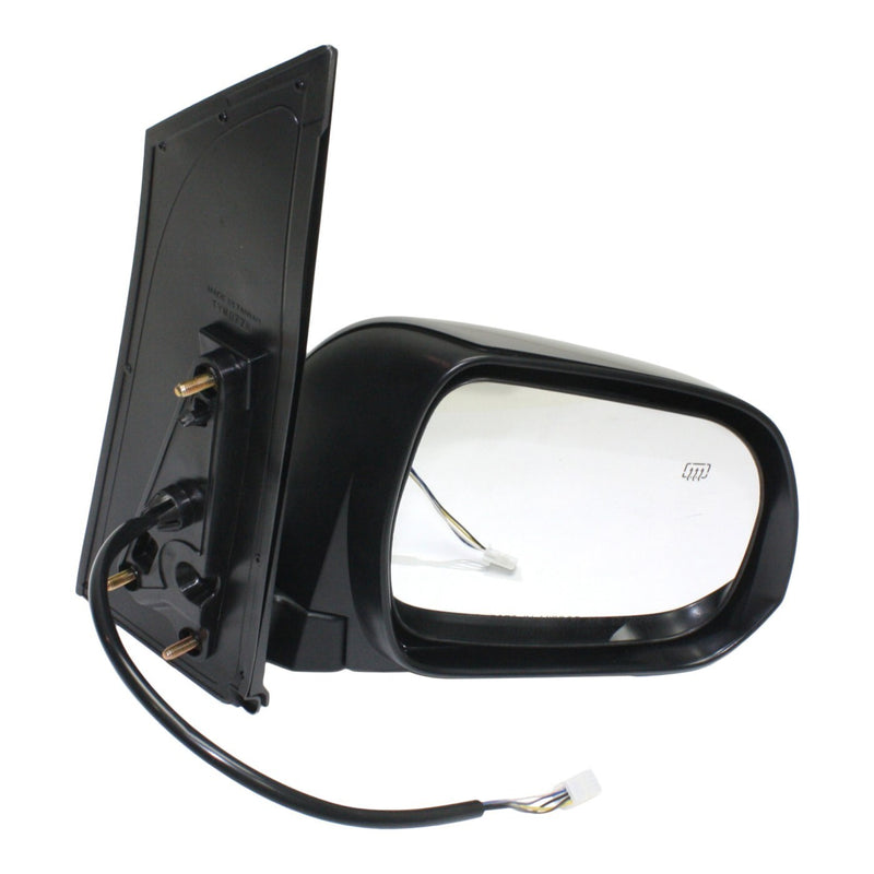 DURAFORCE Mirror Power Heated Smooth Black Passenger Side Right RH for 11-12 Toyota Sienna