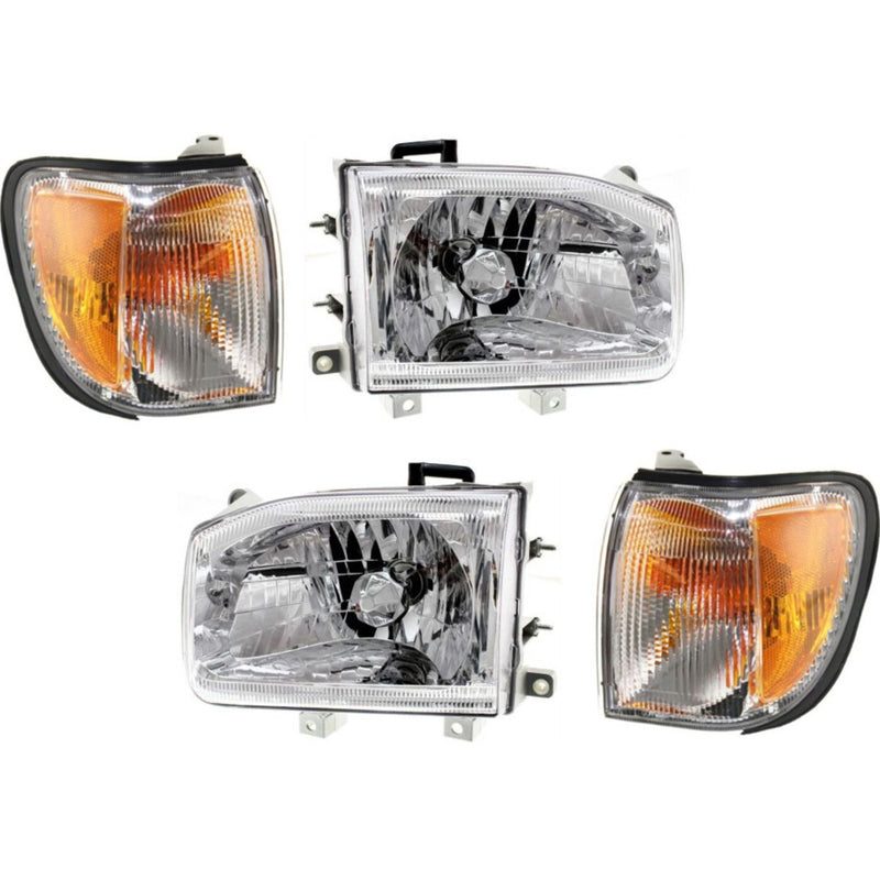 DURAFORCE Headlight Corner Light Kit For 99-04 Nissan Pathfinder Left and Right With Bulb
