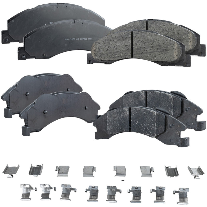 DURAFORCE Brake Pad Set For 2008-2011 Ford E-350 Super Duty Front and Rear