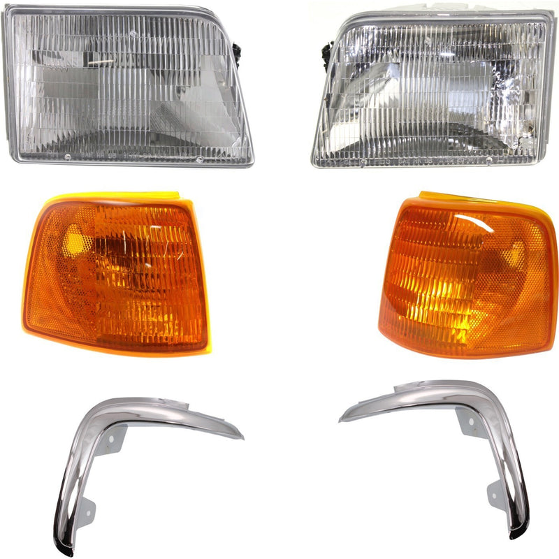 DURAFORCE Headlight Driving Head light Headlamp Driver & Passenger Side Styleside