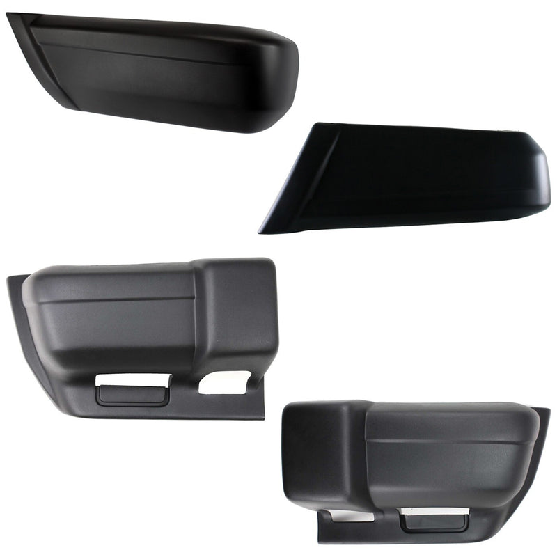 DURAFORCE Set of 4 Bumper Face Bar Ends Extensions Front & Rear Driver Passenger Side