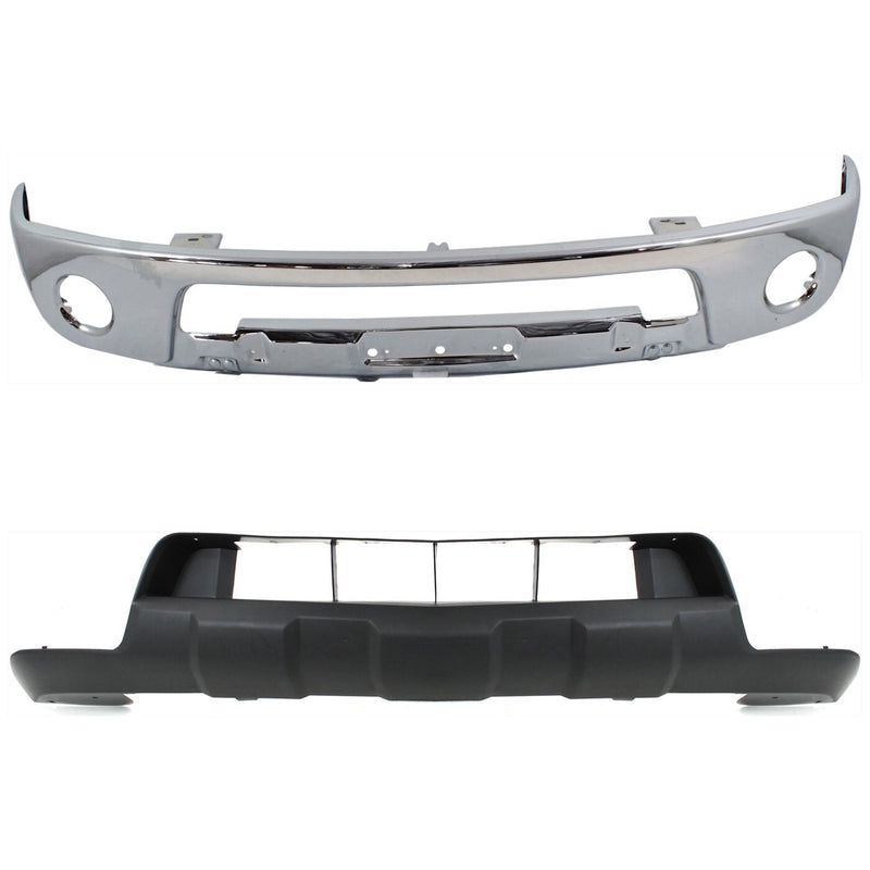 DURAFORCE Bumper Face Bars Front Lower for Nissan Frontier 2005-2017